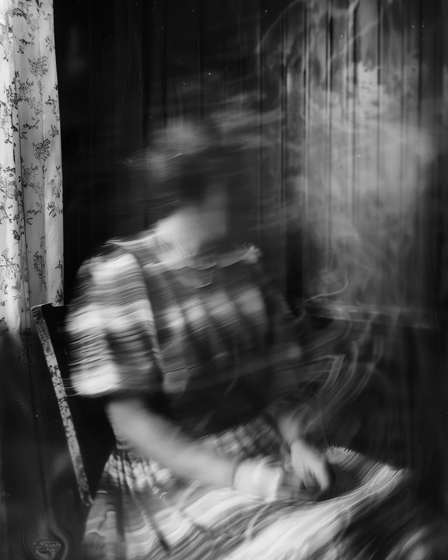 Black and white image: A Haunting Stillness.