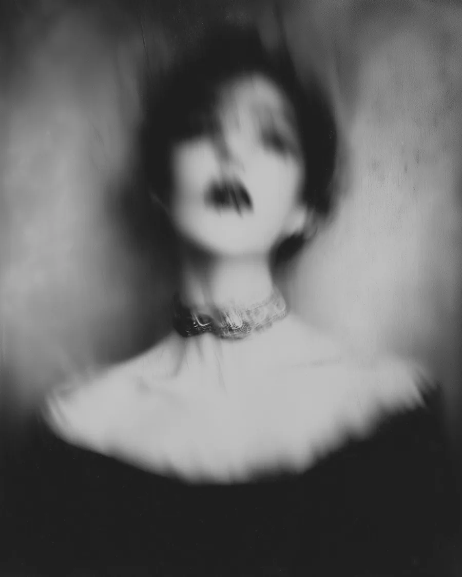 Black and white image: Bound At The Throat.