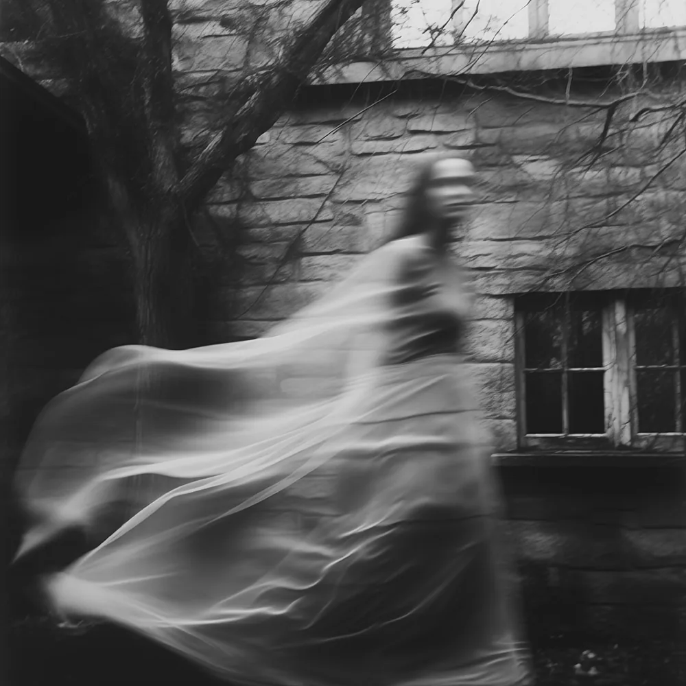 Black and white image: Haunting Grace.