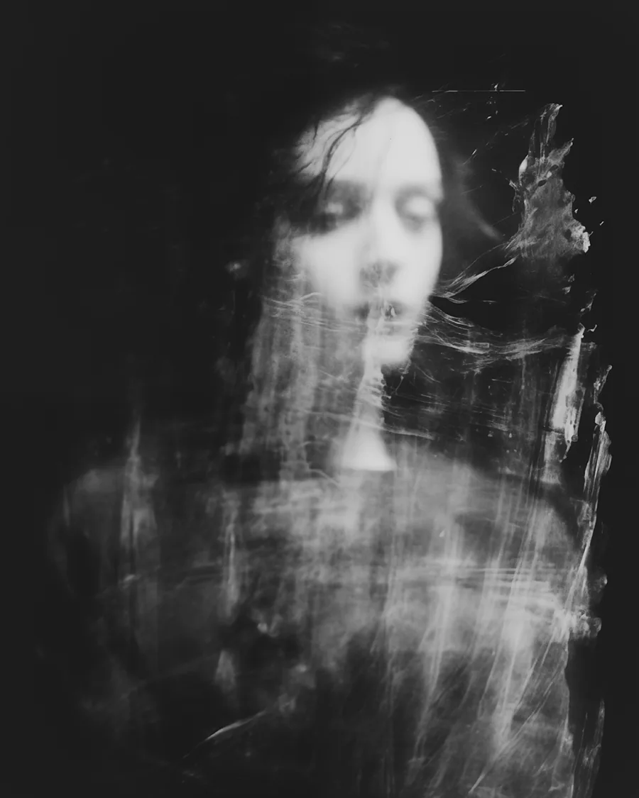 Black and white image: Residue Of A Memory.