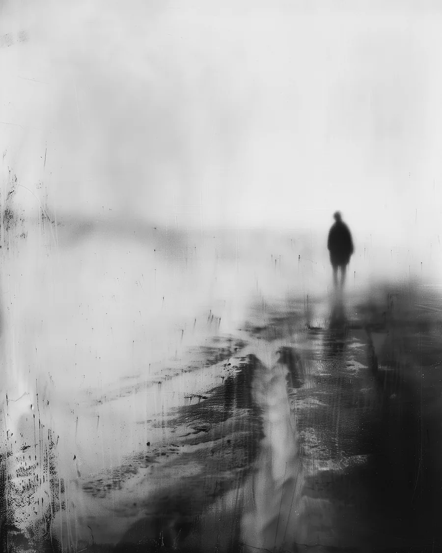 Black and white image: Silhouette Of Solitude.