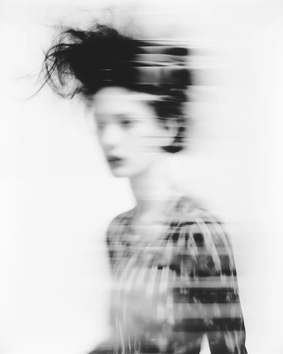 Black and white image: Smeared Perception.