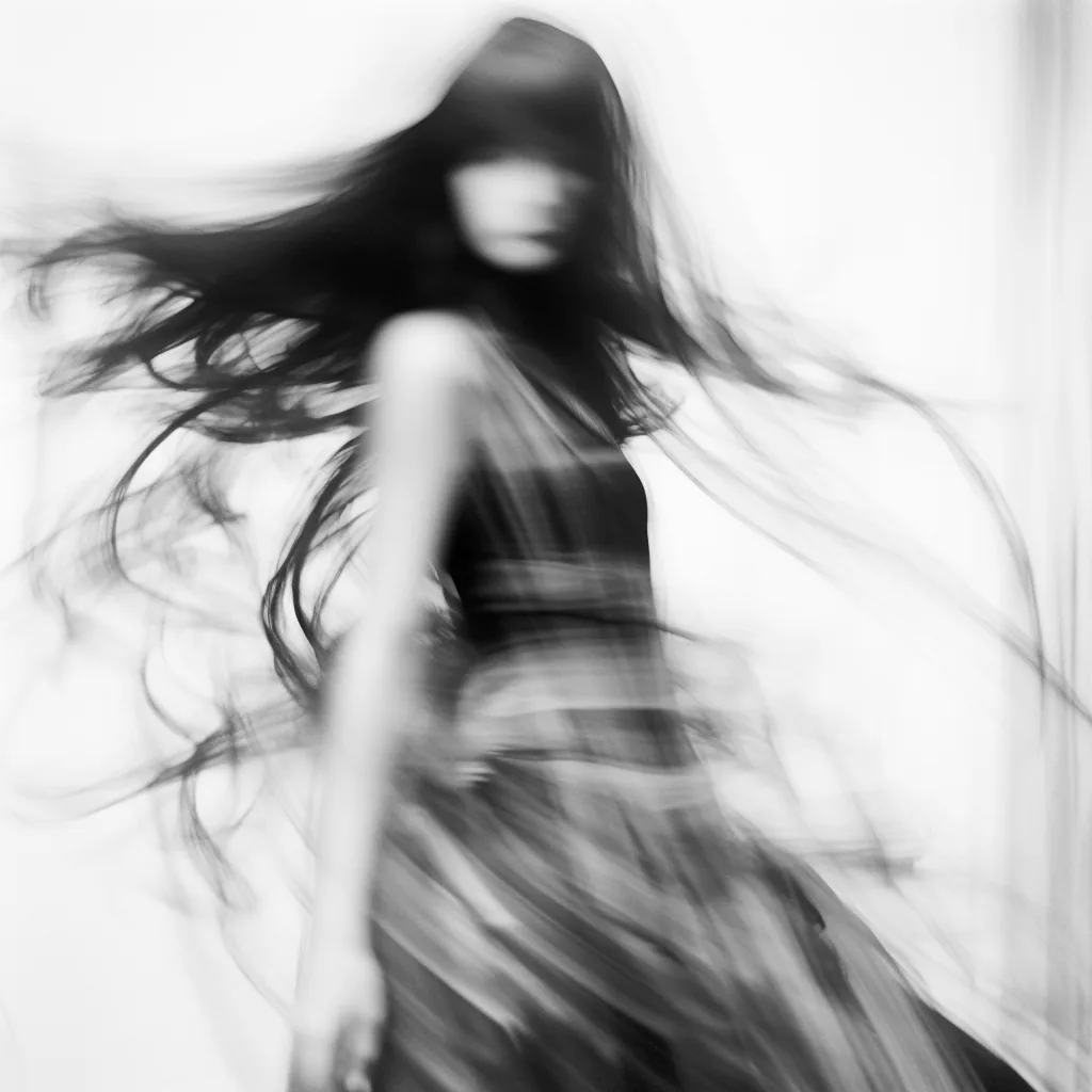 Black and white image: Step Into The New.