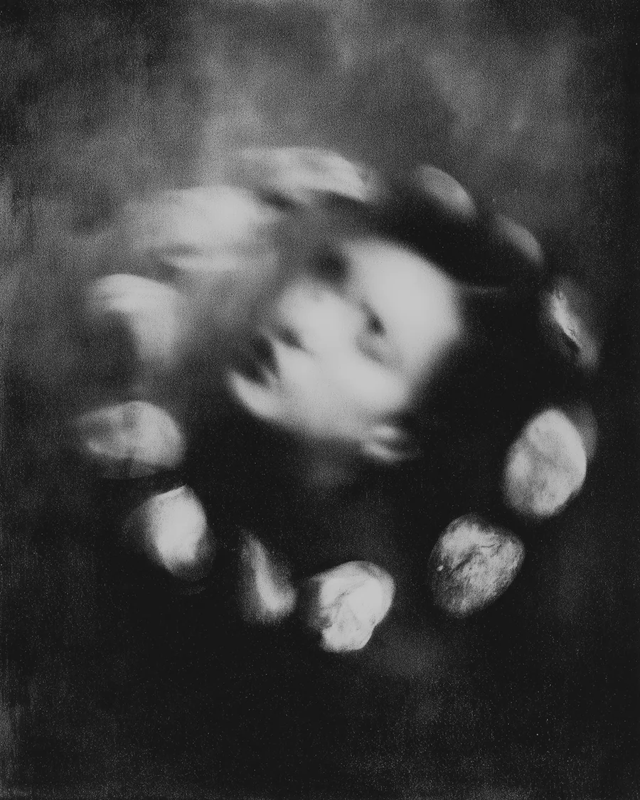 Black and white image: Stone Prayer.