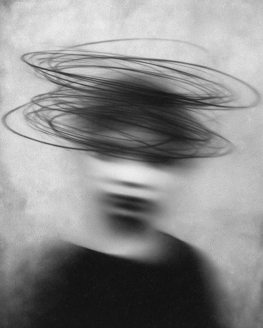 Black and white image: Tangle Of Thought.