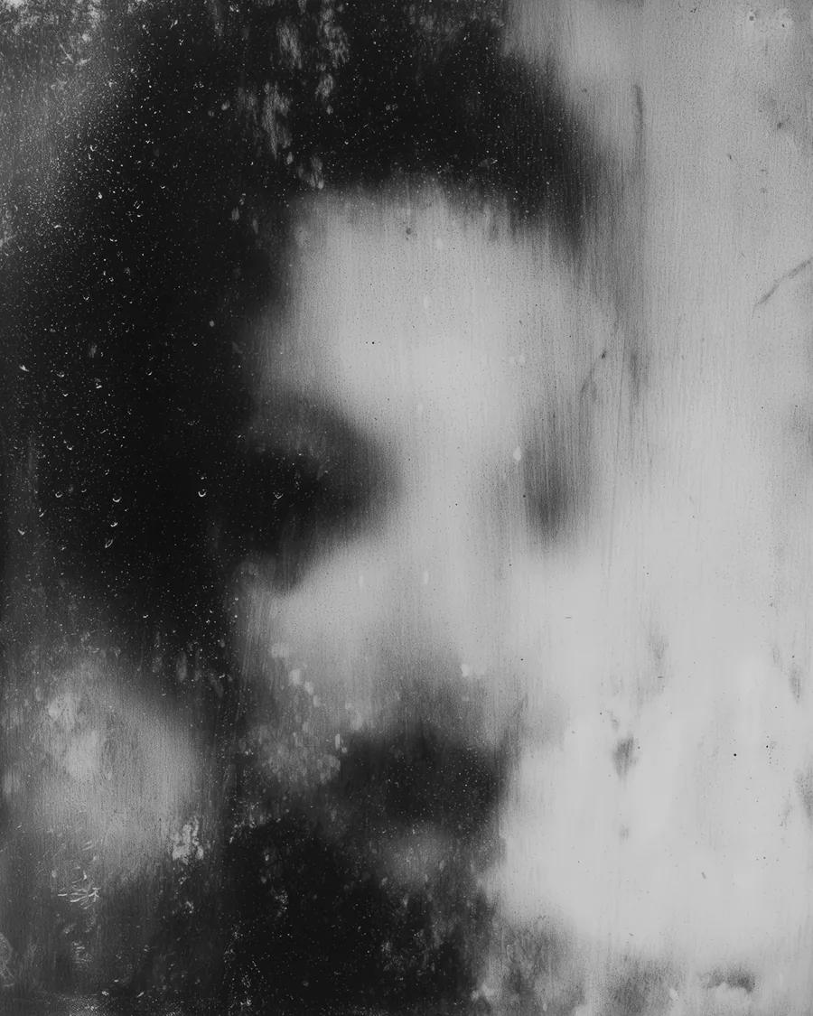 Black and white image: The Visitant.