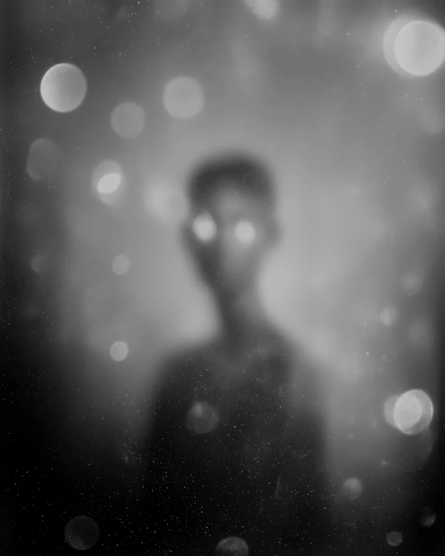 Black and white image: The Watcher.