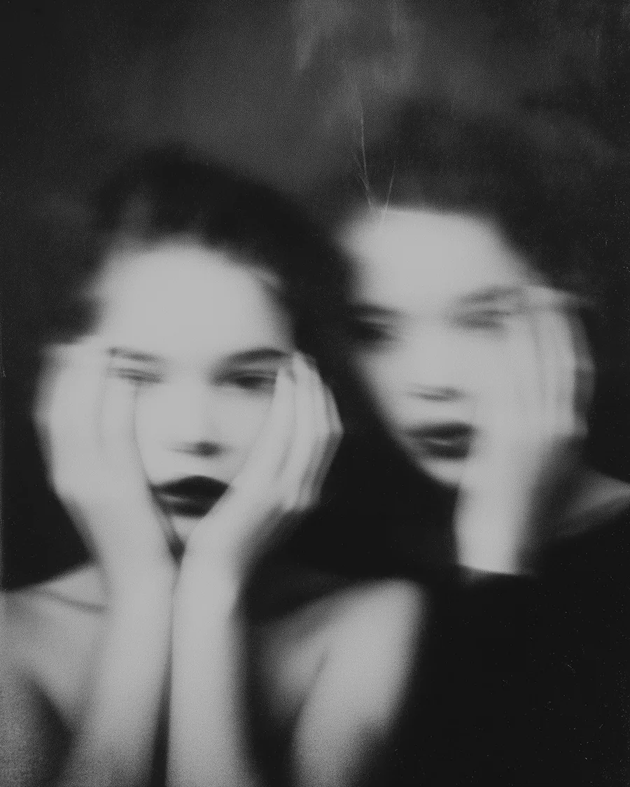Black and white image: Twin To The Thought.