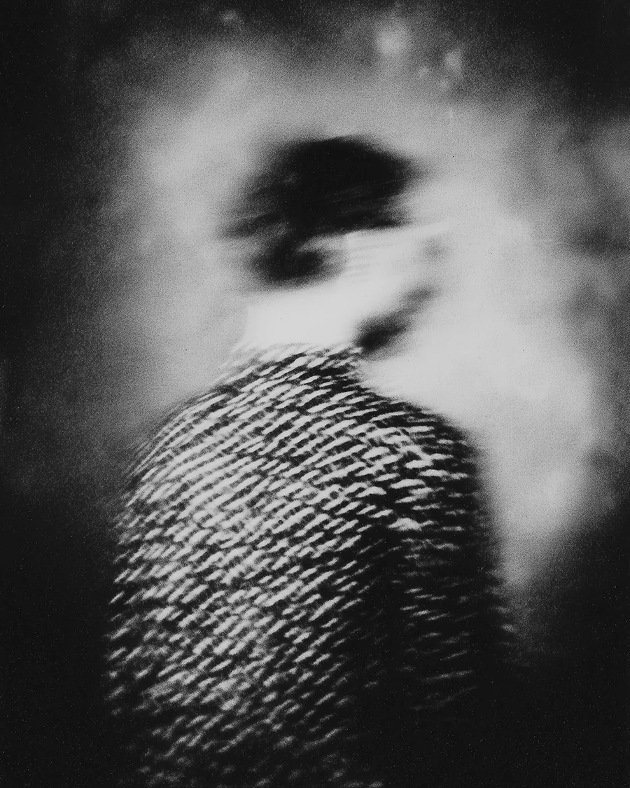 Black and white image: Where He Was.